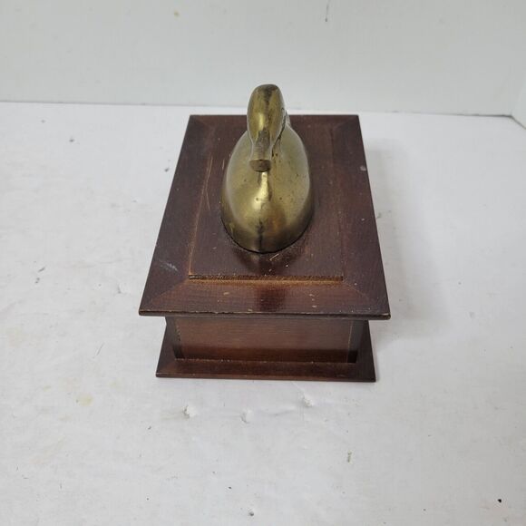 Vintage Brass and Wood Hand Crafted Box Made in Taiwan Rosential Netter - Picture 7 of 16